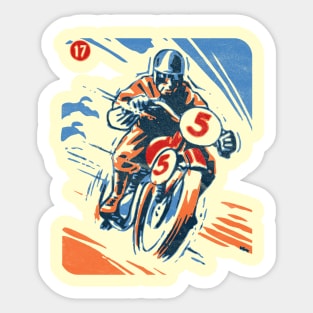 Racing Motorcycle / Cafe Racer / 1950s Retro Style Sticker